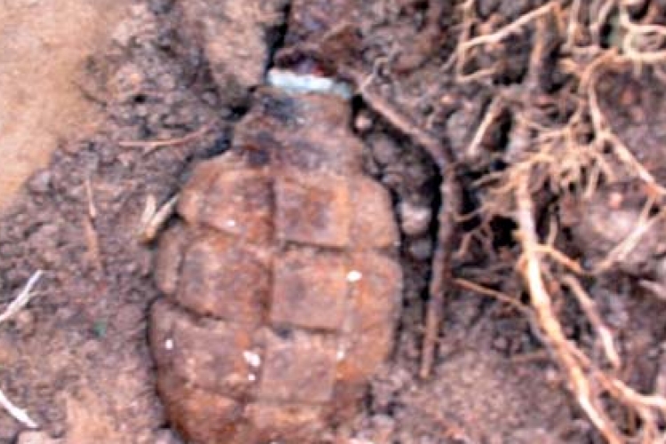 Feltehetőleg tojásgránátot találtak a földben