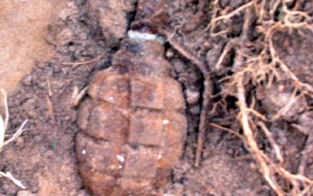 Feltehetőleg tojásgránátot találtak a földben